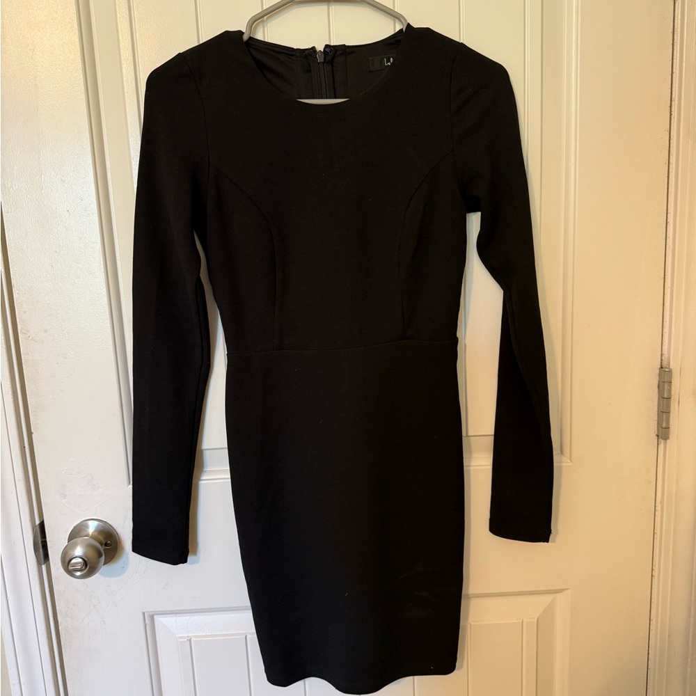 Elegant Black Long Sleeve Dress
